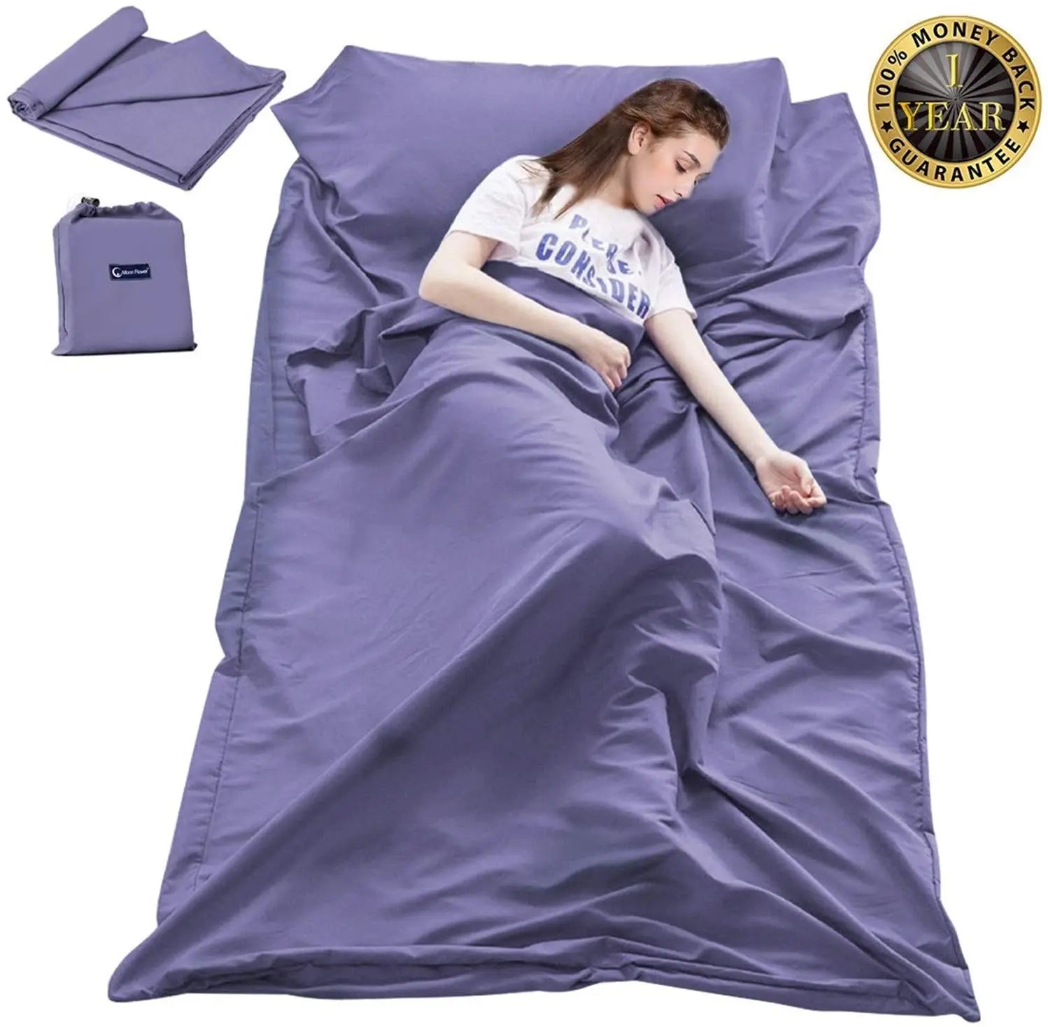 Woqi Lightweight Multi Use Indoor Outdoor Blanket Camping Gear Sleeping Bag Liner