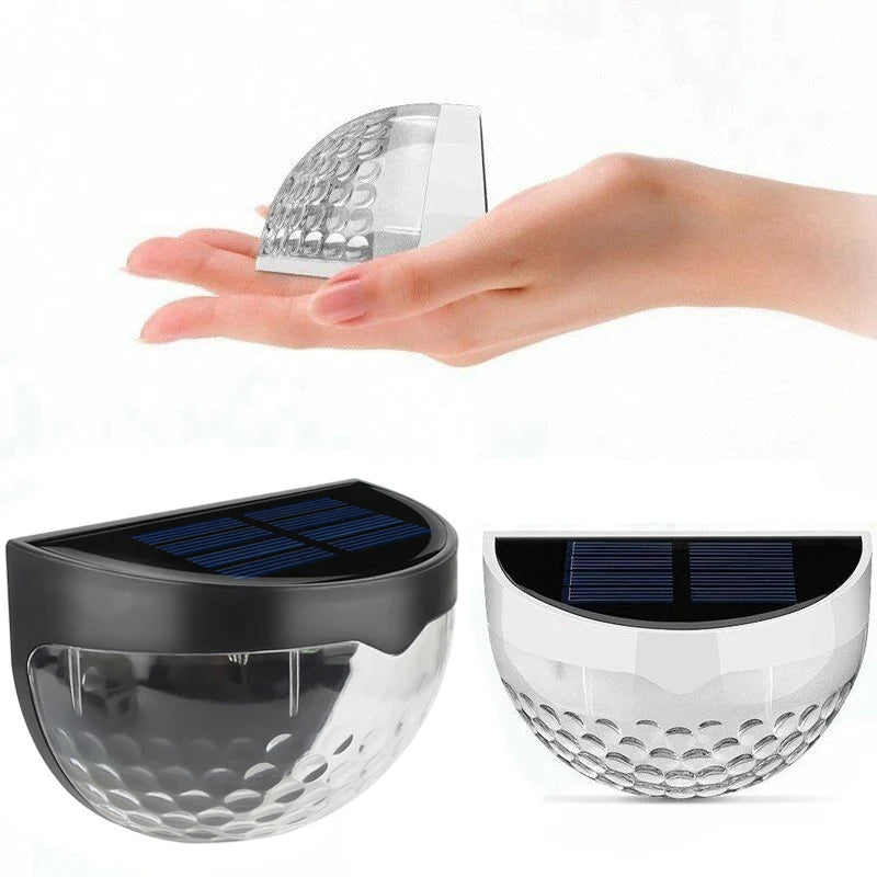 Solar LED Outdoor Wall Light Waterproof 6 LEDs Light Sensor Street Garden  Security Lamp Black White
