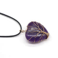 DIY Heart Energy Natural Gemstone Amethyst Pendant