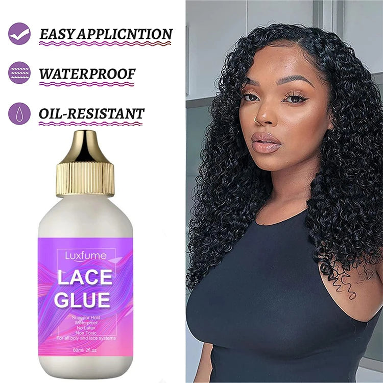 Hot Selling Private Label Extreme Hold Waterproof 60ML Lace Glue Wig Adhesive Hold Down Lace Glue