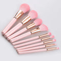 Private Label 9pcs Pink Makeup Brush Set with Diamond Ferrule