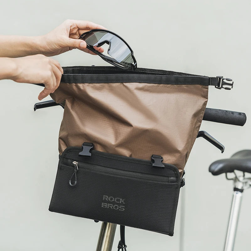 ROCKBROS Hanging Bag Riding Mountain Bike Front Beam Portable Bag Bicycle Handlebar Bags for Folding Bike