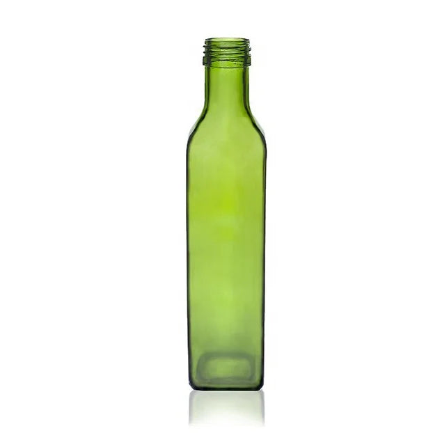 Small Amber Green Transparent Round square Handmade 250ml 500ml Flat Olive Oil Bottle