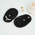 Custom Black Oval Envelope Jewelry Snap Pouch New Delicate Suede Microfiber Bag for Bracelet Jewelry Container