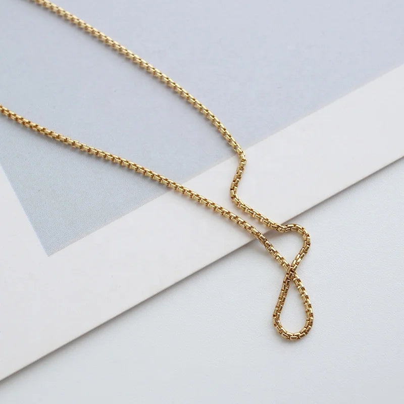 Permanent 1.2mm Round Box Chain Bulk Gold Filled Vintage Jewelry Bracelet Necklace Snake Chain