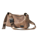 LYMECH Fashion Mobile Phone Pu Leather Sport Side Chest Sling Crossbody Luggage Travel Shoulder Messenger Bag for Men
