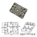 Gray Plastic Din Rail Clamps 68x48x8mm Mounting Clip and 35mm Storage Module Clamp 48mm Wide 68mm Long