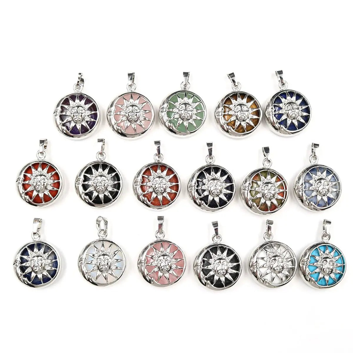 Fashion Jewelry Sunshine Natural Stone Pendant Charm Healing Crystal Pedant Quartz Crystal Beads for Jewelry Making