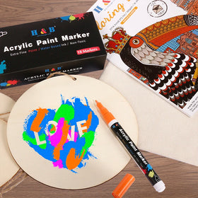 OEM/ODM Acrylic Markers Pen 36 Color Non-bleeding Waterproof Permanent Acrylic Paint Markers for Painting Graffiti