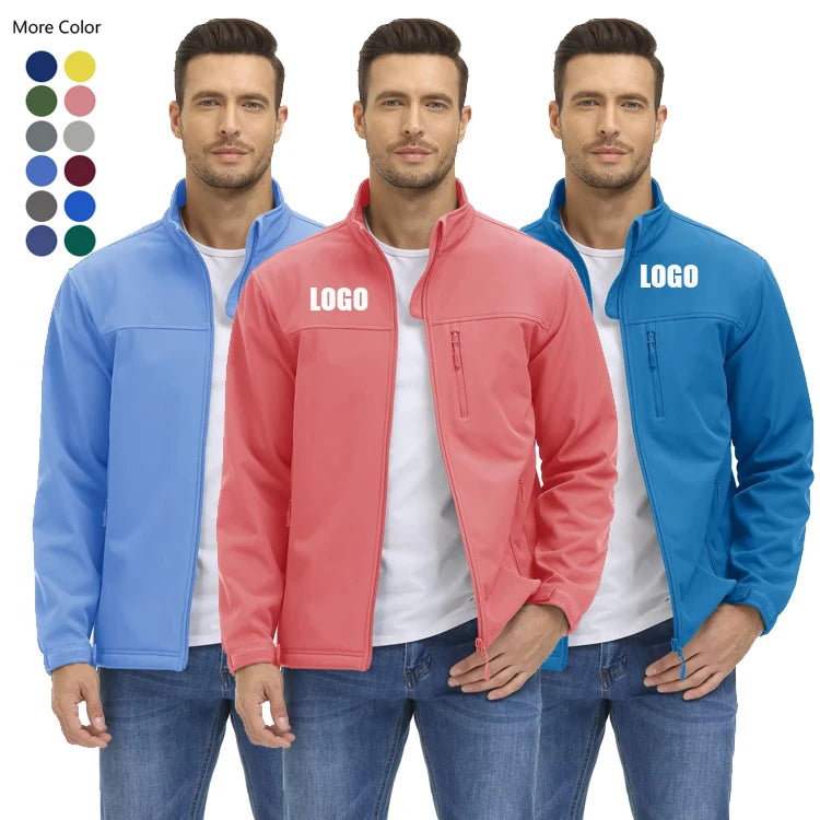 WHolesale Sports Windbreaker Jackets Customizable Custom Print Waterproof Jacket Softshell Jacket with logo