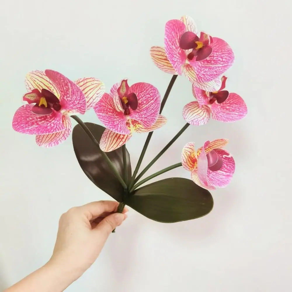 Artificial Orchid Plastic Flowers for Table Home Wedding Party Arrangements Office Restaurant Decoration Without Pot