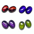 Color Oval Cabochon Cubic Zirconia Stone Flat Base Amethyst Garnet CZ Cabochon Gemstone