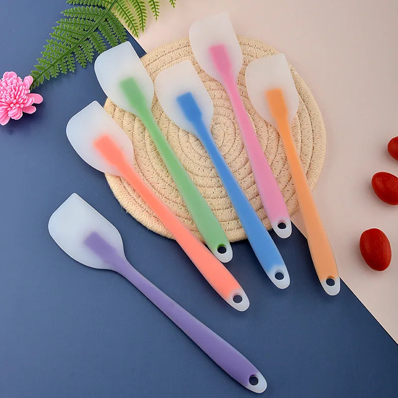 Heat Resistant Silicone Spatula Small Translucent Silicone Cream Scraper Baking Tools