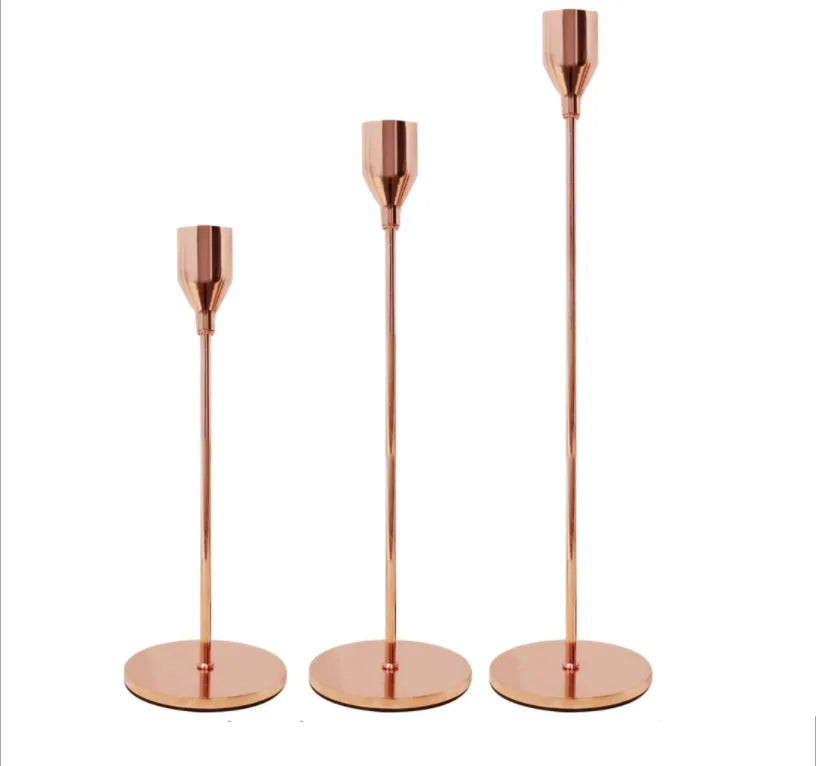 Custom Metal Simple Modern Nordic Taper Candlestick Holders Wedding Bar Party Decorating Candle Holders