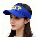 Top Sellers Blue Adjustable Womens Sun Visor Hat / Outdoor Sport Dst Sorority Hat Custom Logo