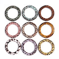 New Arrival Vintage Fashion Animal Printed Acrylic Tube Bracelet Leopard Curved Bamboo Shape Bracelet Bangles