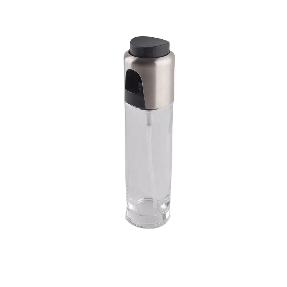 Kitchen Cooking Oil Sprayer Glass and Metal Mister Bottle for Olive Oil and Soy Sauce PP Material Food-Grade Vinegar Bottle