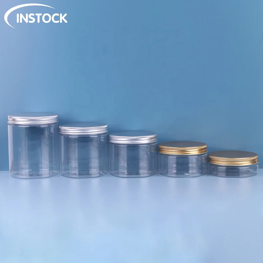 Food Packaging 100/200/300/400/500ml Empty Cans Sealed Storage Transparent Jar with Lid Large Volume Plastic Jars