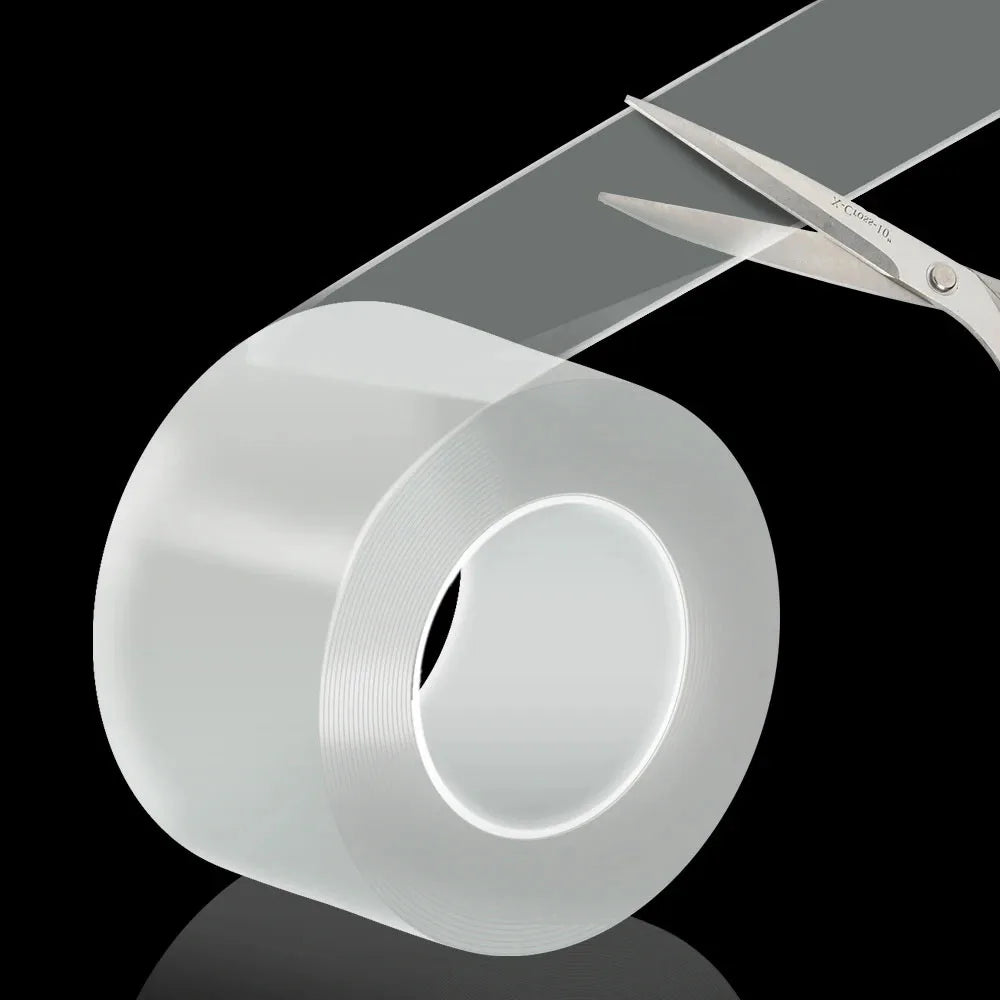 Customized Transparent Nano Tape Waterproof Acrylic Sheet Adhesive Double Sided Sticky Washable Reusable Masking Thin 5m