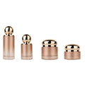 Wholesale Luxury Thick Bottom Glass Containers Cream Lotion Cosmetic Packaging Set Skin Care Jar Bottles Screw Cap