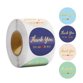 1.5inch Top Seller 500pcs Packaging Label Seal Sticker Thank You Stickers for Small Business