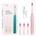 TONGWODE Rechargeable Sonic Toothbrush for Adult Electric Toothbrushes 4 PCS Soft Bristles Toothbrush Electric Customize LOGO
