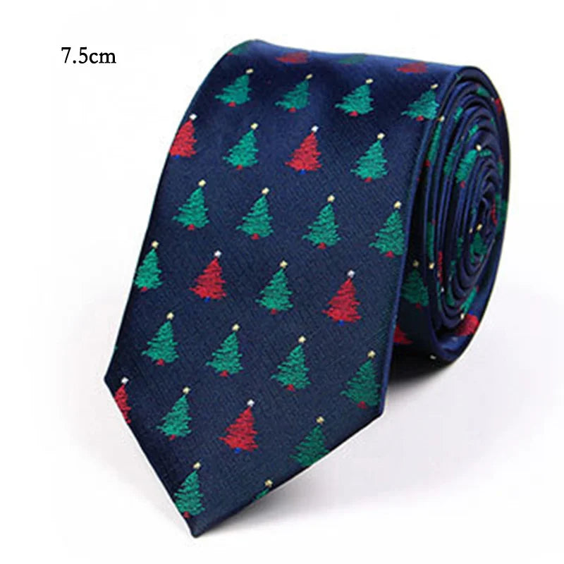 Christmas Musical Tie 7.5cm Blue Green Red Necktie Novelty Gift Office Staff Party Dinner Assorted Designs