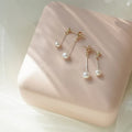 New Arrival Simple Fashion Pure 925 Sterling Silver Freshwater Pearls Drop Stud Earrings for Women Girls
