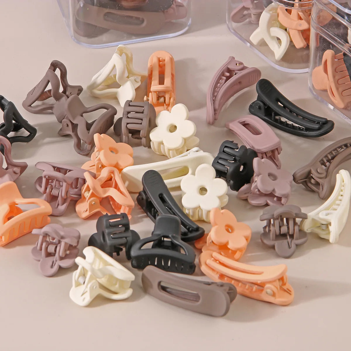 SongMay Cute Mini 5cm PC+ABS Hair Claw Clips for Girls 10pcs/Box 2.0-4.5cm Sweet Style Hair Accessories