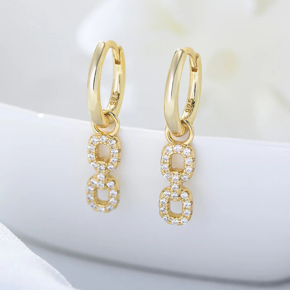 The Latest Model Is the Most Popular Affordable High Quality Safety Pin Diamond Hoop Earring