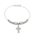 Religious Popular Bracelet Christian Jewelry Stainless Steel Lady DIY Bracelet Cross Bangle