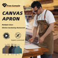 Custom Logo Multi-Pocket Functional Wear-Resistant Tool Reusable Restaurant Cafe Kitchen Gardening Grill Thickened Canvas Apron