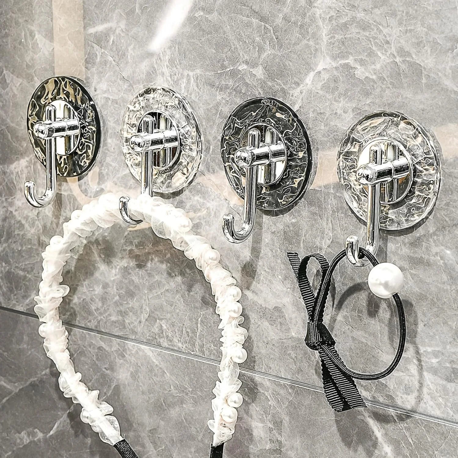 Easy Install Self-Adhesive Plastic Hooks for Wall Mount for Hanging Clothing Tools Storage in Kitchen Bathroom or Wardrobe