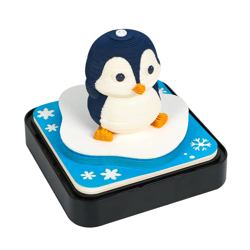 3D Paper Craft Gift Novelty Calendar 2026 Christmas Gift Funny Memo Pad Penguin Model Notes for Promotional Gift Solution MegaBDM