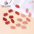 JD Natural Stone Light Red Dark Red Strawberry Quartz Pixiu Carved Beads Loose Lucky Beads With Hole for Jewelry Making