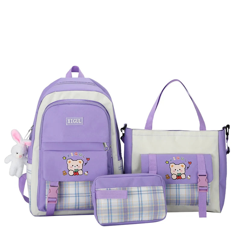 High School Student Wholesale Price Discount Cheapest Students Durable Big School Bag Fashion Backpack Sets