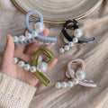 Summer Simple Fashion 6CM Pearl Hair Claw Clips Plastic Shark Clips for Women Hair Accessories