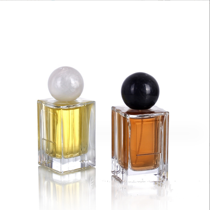 100ml Transparent Rectangular Glass Perfume Bottle Bayonet Spot Spray with Thick Bottom Vertical Stripe for Face Cream Packaging