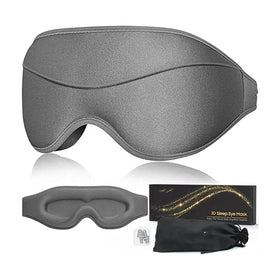 Lightweight & Comfortable 3D Eye Mask Blackout Contoured Sleeping Blindfold with Dark Circles for Travel or Home Use