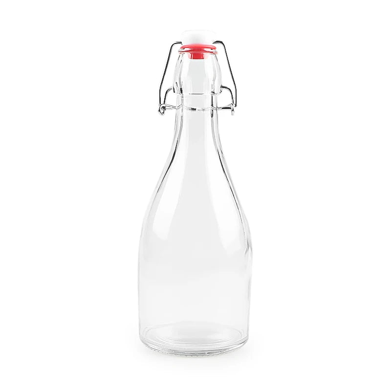 350ml 500ml 12oz Clear Second Fermentation Limoncello Kombucha Water Round Swing Top Glass Bottles Flip Top