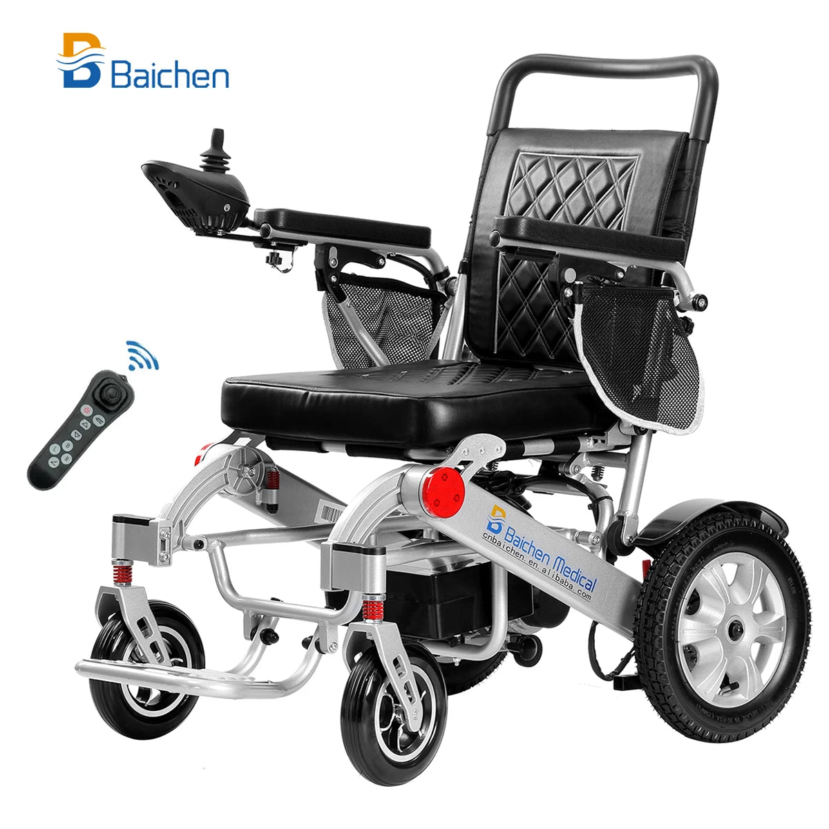 Customizable Lightweight Folding Smart Electric Wheelchair Lithium Battery for Outdoor Use for Handicapped Walker Rollator Users