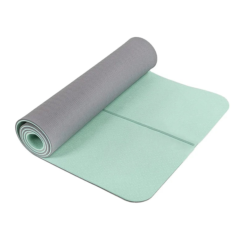 WOQI Environmentally Friendly TPE Bodhi Yoga Mat Is Non slip with a Large Fitness Pad Perfect for Barefoot Sports