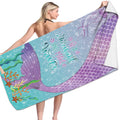 Sand Free Designers  Design Mermaid Popular Styles Microfiber Beach Towel with Bag