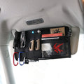 Tactical MOLLE Car Visor Organizer Vehicle Sun Visor Panel with EDC Tool Pouch & CD Storage Quick-Access Bag for SUV/Truck
