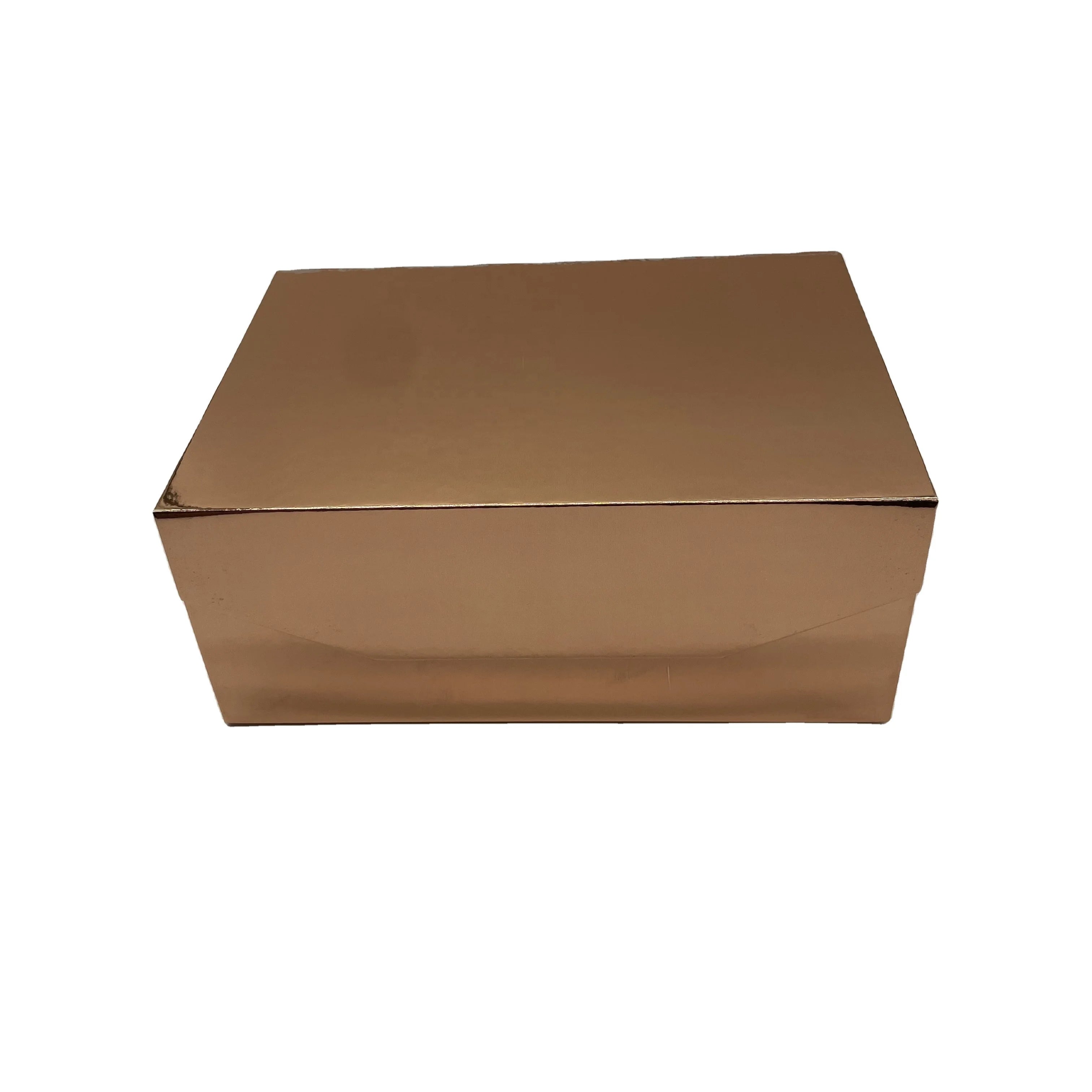 Custom Logo Luxury Flat Packaging Folding Cardboard Paper Pink Box Ribbon Foldable Packaging Gift Box
