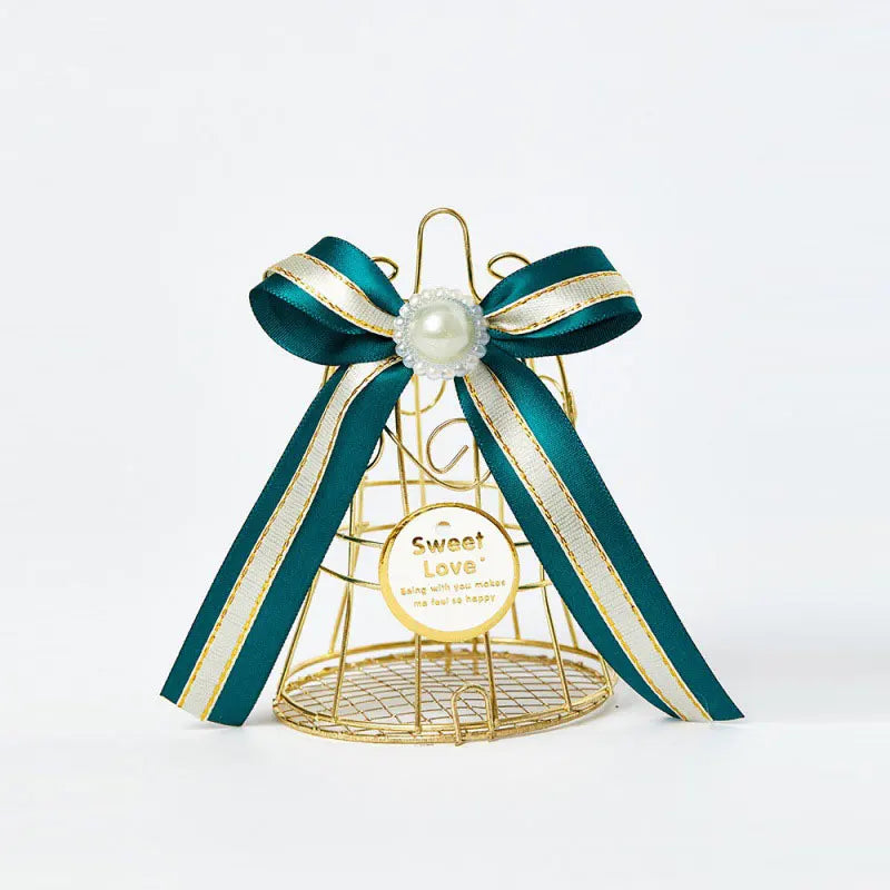 Metal Mini Bird Cage Candy Packaging Box Creative Iron Dragee Container Wedding Companion Chocolate Candy Gift Box