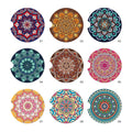 Superior Quality Ceramic Car Coaster Symmetry Floral Pattern Absorbent Inspired Mats & Pads