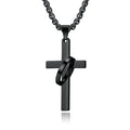 Trendy 18K Gold Plated Stainless Steel Pendant No Tarnish Hip Hop Punk Style No Tarnish Blank Cross Circle for Women Men Chains