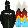 Manufactory Direct Black Pullover Custom 3D Puff Printing Full Face Zip up Men Hoodie