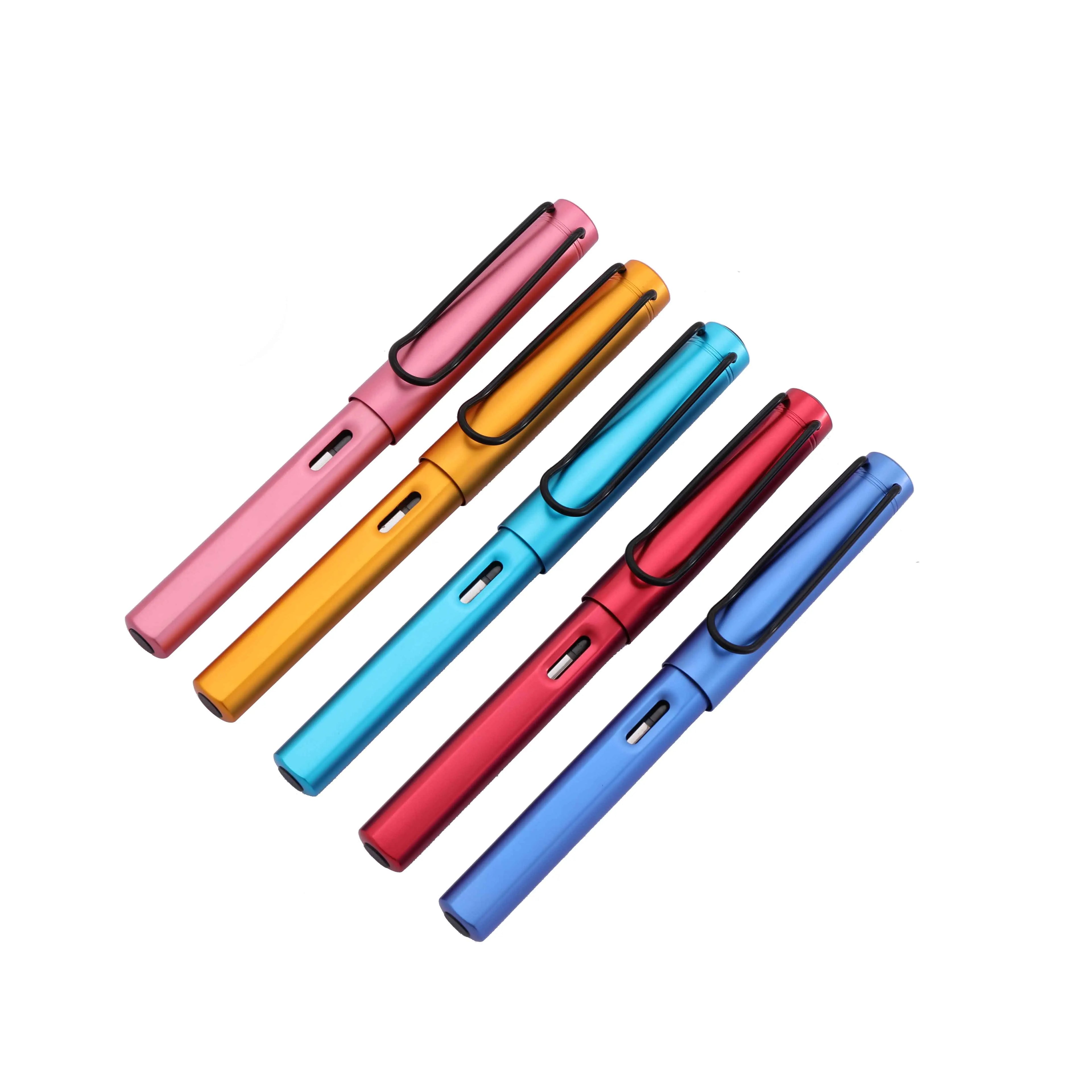 Low Minimum Logo Promotional Fountain Pen Set Gift Business Fountain Pen with 0.5 MM Nib Office of Black/Blue Ink